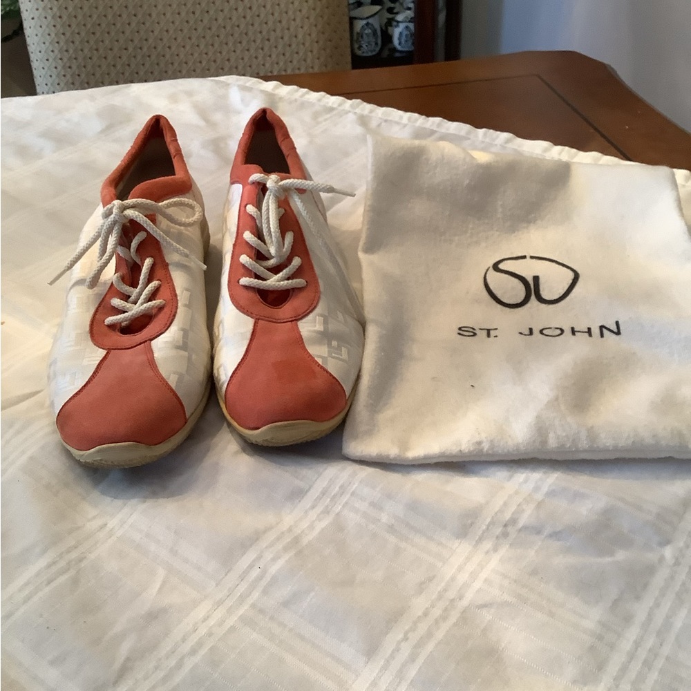 St. John Orange/Cream Sneakers